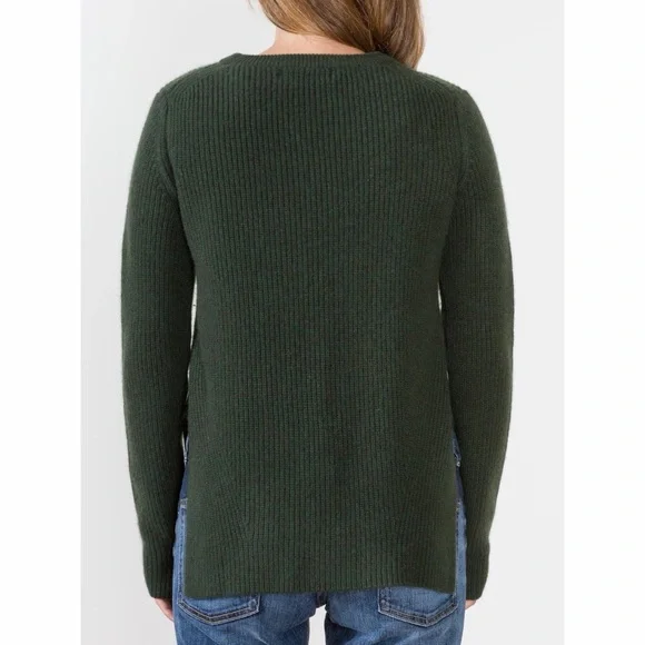 Doffer Boys Angle Fisherman Crew Neck Cashmere Sweater Forest Green Medium